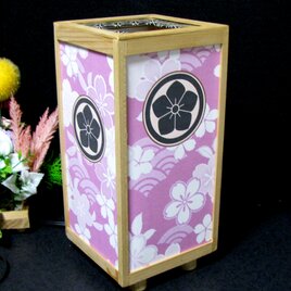 ◆『丸に銀杏』家紋の宿り木／至福の灯かり・50-26／LED･桧枠造・ラミネート加工・軽量／