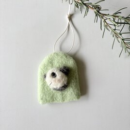 大人パンダのキーケース　ピスタチオ