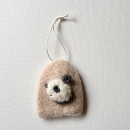 大人パンダのキーケース　ライ麦