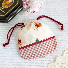 バスケットボールのテディベア柄ミニ着物