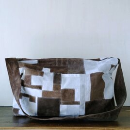 ☆一点物☆ ピッグスエードのビッグショルダー  ミックスダークブラウン