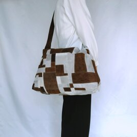 ☆一点物☆ ピッグスエードのビッグショルダー  ミックスダークブラウン