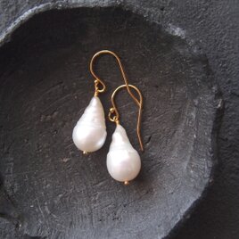 【K14gf】Baby Oyster Pearl Earrings／ベビーオイスターパール ピアス（White）