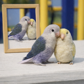 羊毛フェルト そっくり 鳥 オーダーメイド｜写真から作る カナリア ぬいぐるみ｜ペットロス メモリアル レプリカ｜オウム 鸚鵡