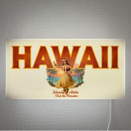 【オーダー無料】HAWAII アロハ ハワイ フラダンス 店舗 レトロ 壁掛け 照明 看板 置物 雑貨 ライトBOX