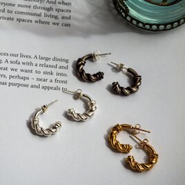 Vint Relic pierce・silver925/燻し加工/k18coding/送料無料