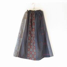 ☆大島紬着物ロングスカート☆パッチワーク♪