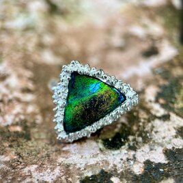 ローマングラスsilverリング(送料無料)