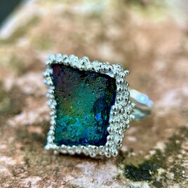 ローマングラスsilverリング(送料無料)