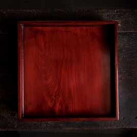 深く美しい色味◆伊勢漆器　胡桃足膳　角盆　古物　古民家　骨董・antiques　明治〜昭和初期　i7