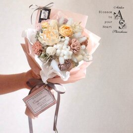 ⋆無料メッセージ付き⋆ 淡いろ花束《ラッピングペーパー色変更可能》