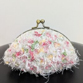 58*ハンドメイド☆ふわふわがま口☆コインケース☆フラワー☆ミックス