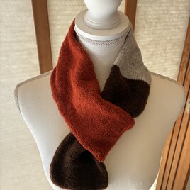 No.1573カシミア配合手編みマフラー