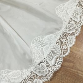 裏地でペチコート　オフ白70㎝丈