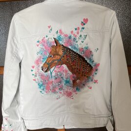 ハートフルな馬のデニムGジャン