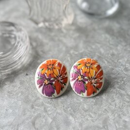 PA481-【 AVON 】エイボン・ヴィンテージピアス 1989 "Passion Flower"