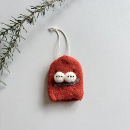 シマシマさんのキーケース　ブラッドオレンジ