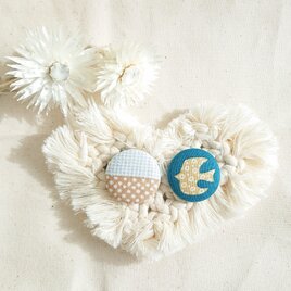 ★くるみボタンブローチ★