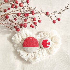 ★くるみボタンブローチ★