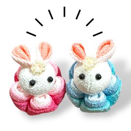 【うさぎ雛 コンパクト雛飾り】ひな祭り 春インテリア ちりめん 桃の節句 玄関飾り