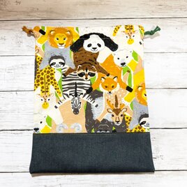 巾着袋　大　【あにまるず】