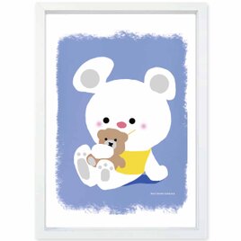 クマさんお気に入り　クマ　送料無料 　イイネたのしいポスター　イラスト　アートポスター　アート/sei検索新着順　4004