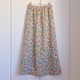 着物リメイク　正絹のロングスカート　カラフル