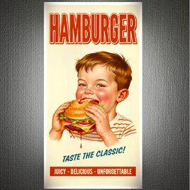 【オーダー無料】ハンバーガー ホットドック キッチンカー 店舗 レトロ 壁掛け 照明 看板 置物 雑貨 ライトBOX