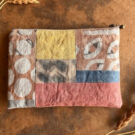 フラットポーチ　はぎはぎ