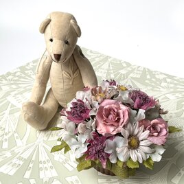 ★セールセール★優しい色のフラワーアレンジメント   Mサイズ（造花、母の日、結婚祝、敬老の日）