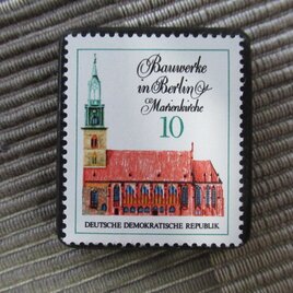 ドイツ　歴史建物切手ブローチ10811