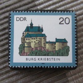 ドイツ　歴史建物切手ブローチ10818