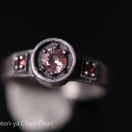 【完全新作】非加熱パパラチア＆パパラチアカラースピネル・能鷹リング【蓮鷹】