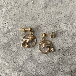 Vintage USA retro dolphin design pierces
