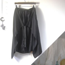 黒のオーバースカート【sara-nari】着物リメイク