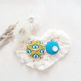 ★くるみボタンブローチ★