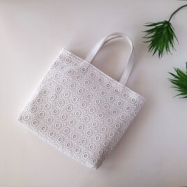 可憐なサークルレース　プチトートバッグ　
