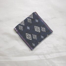 ぱくぱくケース（8cm）／畳縁（紺に菱形）