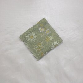 ぱくぱくケース（8cm）／畳縁（草色に花）
