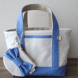 リボンポーチつき可愛いミニトートバッグ