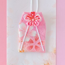 桜に想いを馳せて｜桜のお守り袋（手縫い・つまみ細工／元巫女が仕立てる）