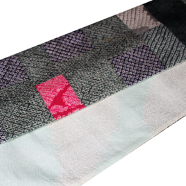 【一点もの】手仕事の結晶 鹿の子絞り 正絹キリバミ半幅帯