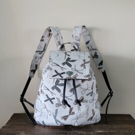 ナップサック　リボン柄