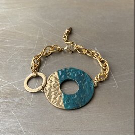 Vintage 90s-00s USA retro painted circle design bracelet