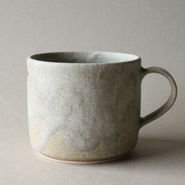 竹炭貫入　マグカップ 横長