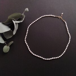 rice pearl necklace / ４０㎝