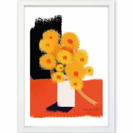 贈られてきた花　花　送料無料 　イイネたのしいポスター　イラスト　ポスター　アートポスター　アート/sei検索新着順　4007