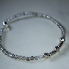 ラブラドライトとカレンシルバーのブレスレット