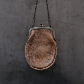 レザーショルダーミニポシェット SHC-R703 ＜熊革 墨染め＞