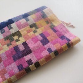 手織りカシミアストール・・キャンディーボックス